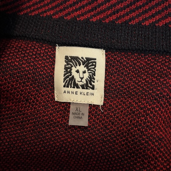 ANNE KLEIN | cardigan jacket plaid XL - Picture 3 of 4